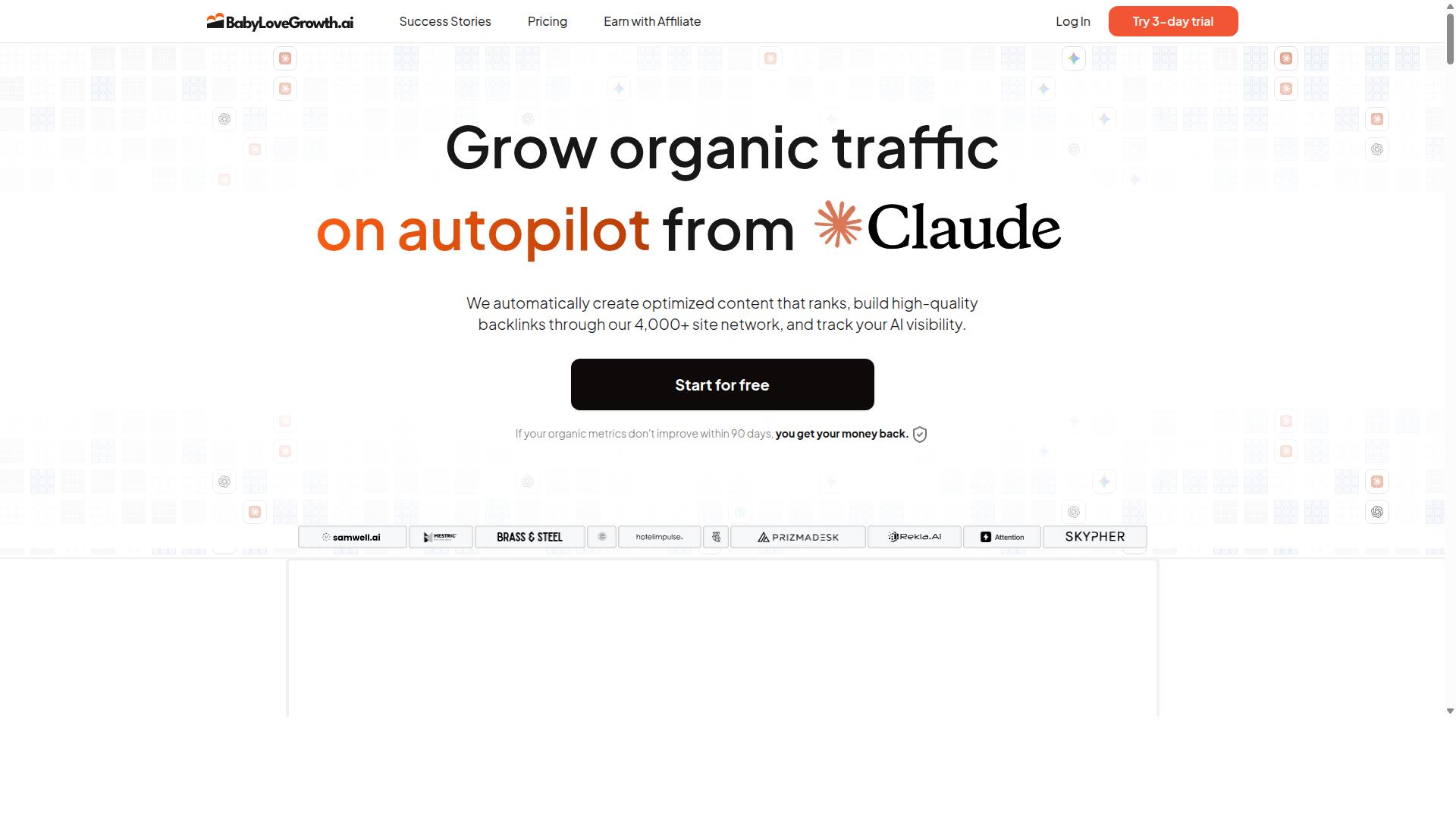 BabyLoveGrowth AI website